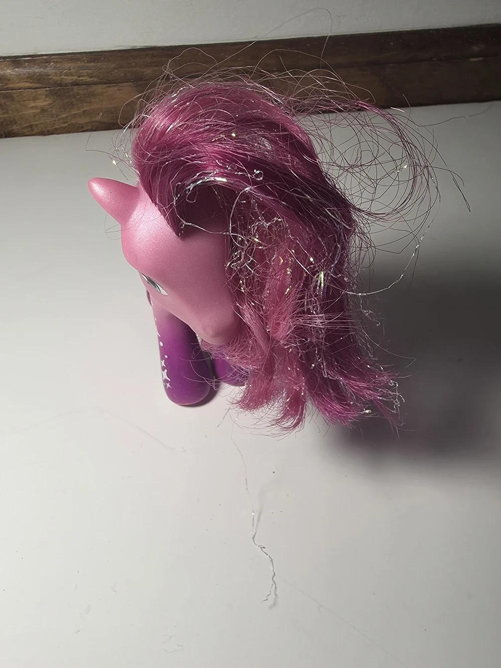 Hasbro Pink Pony with Magenta Mane and White Star Decals
